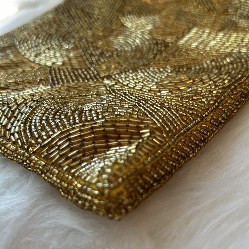 Carl Marchi Gold Beaded Crossbody Bag EUC - Picture 12 of 13